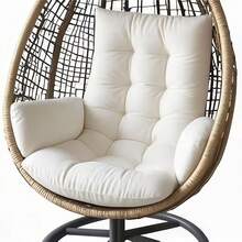 1PC Multi-Functional Rocking Chair Cushion, Suitable For Chairs, Hanging Baskets And Recliners. Seat Pad Egg Shaped Hammock Base Pillow Suspended Basket Rest, Suspended Seating Comfort, Egg Shaped Pillow, Hammock Base Cushion, Contemporary Pillow Style, Egg Shaped Design, Durable Stitching - Multicolor - View 13