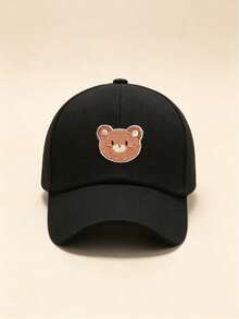 1pc Baby Bear Pattern Sun Ion Baseball Cap, Unisex Casual Daily Hat - Multicolor - View 2