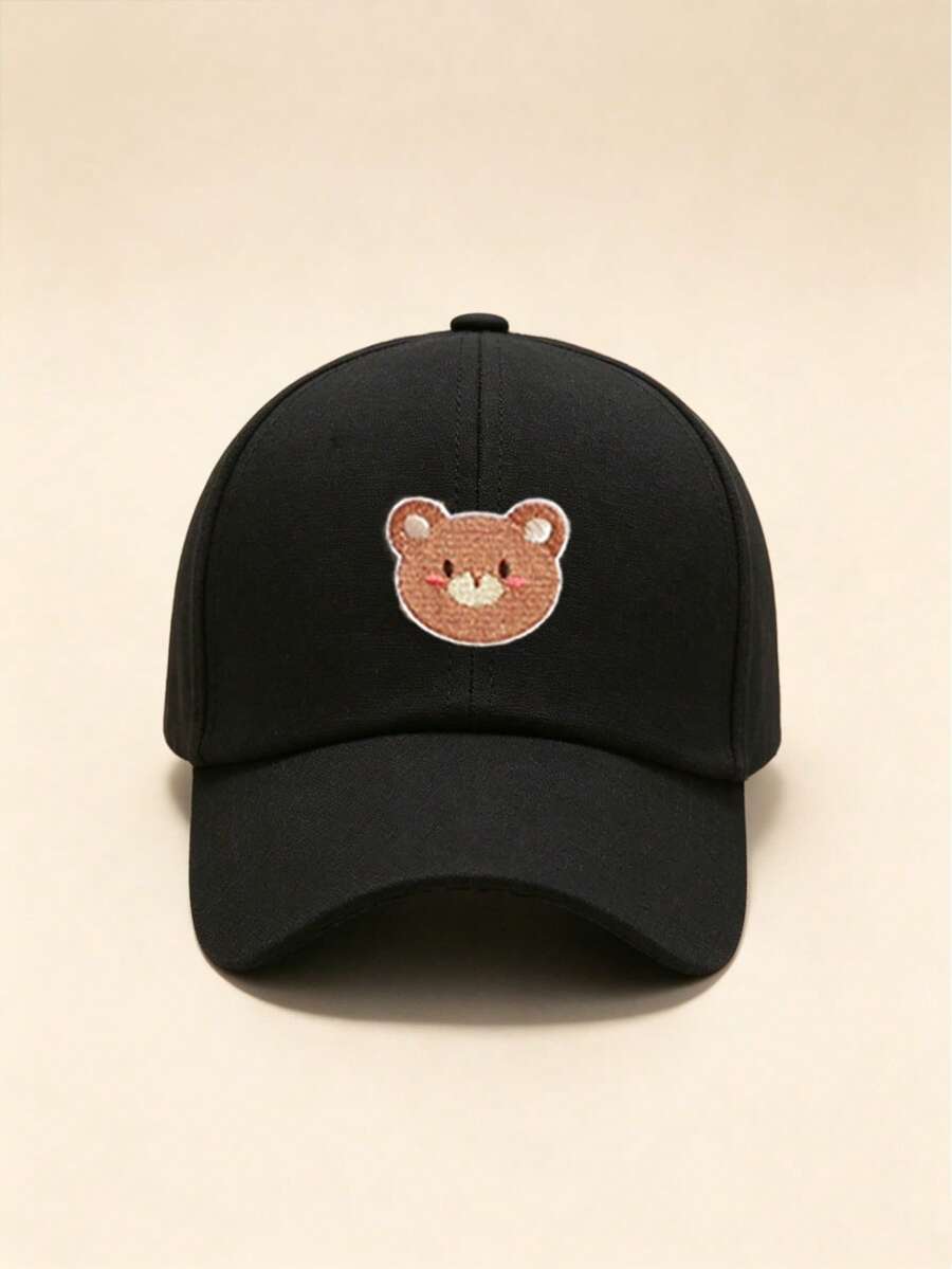 1pc Baby Bear Pattern Sun Ion Baseball Cap, Unisex Casual Daily Hat