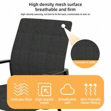 Minimalist Modern Office Chair Metal Frame Soft And Comfortable Home And Office Use Multiple Colors Available - Black + Iron + Nylon Mesh + Polyurethane1 - View 10