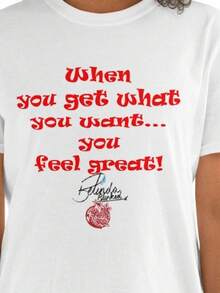 When you get what you want... Short-Sleeve Unisex-Shirt from Belinda Blinked by Flintstone. - Negro - Ver 6