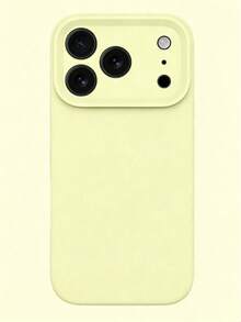 Ốp lưng điện thoại silicon lỏng chất lượng cao dành cho iPhone 17 Pro Max, 17 Pro, 17 Air, 17, 16, 15, 14, 13, 12, 11 Pro Max Plus, cảm giác mềm mại, thân thiện với da, chống sốc và bảo vệ điện thoại. - Màu vàng kem - Xem 2