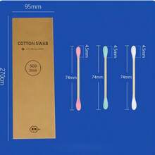 1000pcs Natural Bamboo Double-Ended Cotton Swabs - View 4
