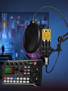 BM800 Condenser Microphone + F998 Sound Card Kit, Suitable For Computer Recording, Gaming Voice Chat, High-Quality Sampling, And Home Use - Multicolor - View 11