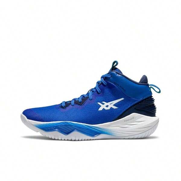  Asics Nova Surge 2 Comfortable, Versatile, Durable, Breathable Low-Top Basketball Shoes For Men, Blue And White
