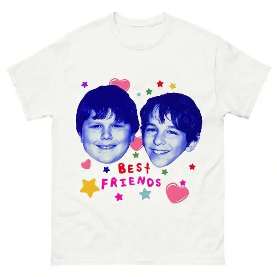 Camiseta de meme "Los Mejores Amigos Greg y Rowley: El Diario de un Niño Tímido" Unisex para uso diario, cómoda y agradable para la piel. - Blanco - Ver 1