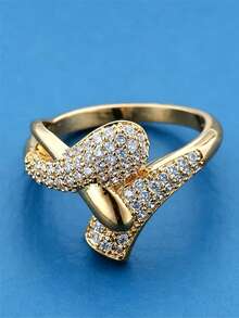 1pc Niche Personalized Wrapped Criss-Cross Ring, Suitable For Daily, Dating, And Commuting Wear - ring - View 15
