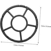 Cast Iron Wok Ring For Gas Stove, Universal Non-Slip Wok Support Stand For 4 & 5 Claw Burner Grates, Moka Pot Reducer & Small Pot Grate Stand Replacement Accessories, Black - 查看 6