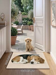 DAJIANG 1 pieza Alfombra de entrada/felpudo para cocina y baño con diseño de perro de dibujos animados colorido y lindo, lavable, antideslizante y duradera para uso interior y exterior, adecuada para días festivos - Sueños cálidos a lo grande - Ver 12