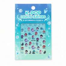 Mattel K-Pop恶魔猎人新款发光美甲贴纸3D卡通美甲贴花动漫周边 - 查看 12