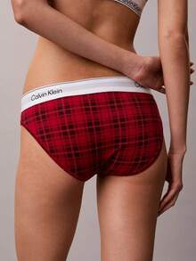 Calvin Klein Icon Cotton Modal Bikini QF8520  Thongs For Women Underwear - Dunn Plaid / Scooter - 查看 6