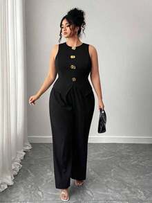 Conjunto de talla grande de Halloween - Negro - Ver 4