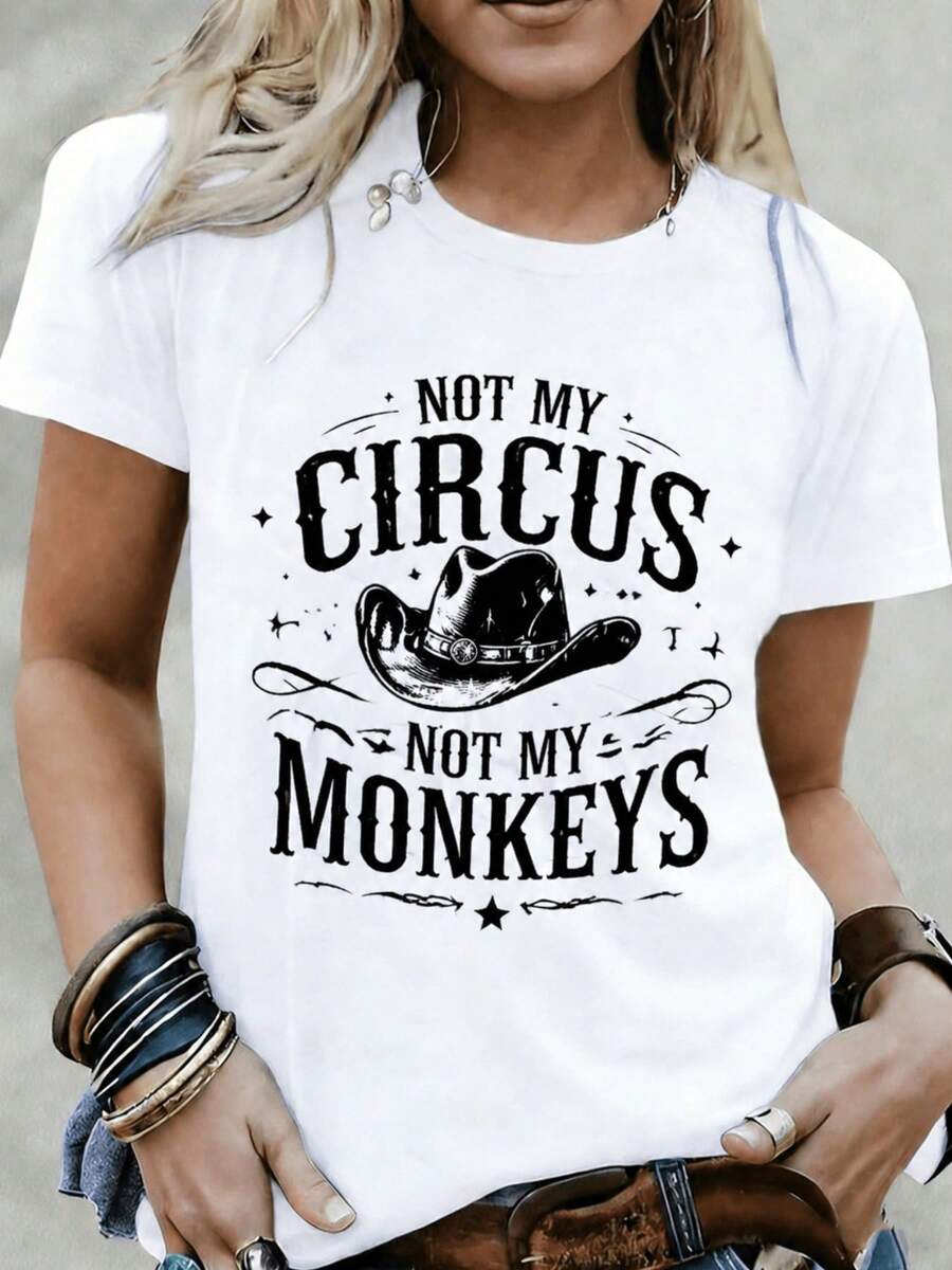 Women's Casual Short-Sleeved T-Shirt, Comfortable And Well-Fitting, Ideal For Matching With Friends, Essential For Outdoor Travel, Women's T-Shirt, Spring And Summer T-Shirt. - 白色 - 查看 1