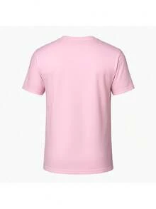 Men's T-Shirt Made Of 100% High-Quality Cotton, This T-Shirt Guarantees Exceptional Softness To The Touch, Round Neck With "NASA WHITE Apollo Mission Diagram" Print On The Front - 粉色 - 查看 3