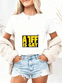 Women's Short-Sleeved T-Shirt With A Floral Print And Sweet Pink Bow, A Fun Design That Makes A Perfect Gift For Aunts Who Love Cute Styles, Made From Comfortable Pure Cotton. - 白色2 - 查看 4