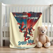 1pc S-Pider-Man Print Blanket,Retro Cartoon Style Throw Blanket,Cartoon Character Printed Blanket,All-Season Universal Nap Blanket,Character Home Decor Blanket,Modern Fashion Gift Suitable For Home Bedroom Bed Sofa Office Lunch Break Cover Picnic Blanket - Nhiều màu - Xem 4