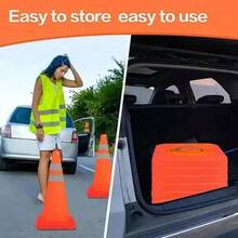 Caution: Reflective Coral Orange Traffic Sign - 1 - View 5