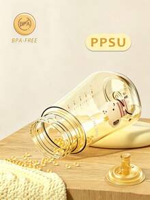 婴儿PPSU吸管杯，防漏吸管杯带重力球，防胀气训练杯，适合6个月以上宝宝 - 咖啡棕 - 查看 4