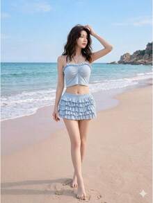 Women Bikini Sets - Blue - View 3
