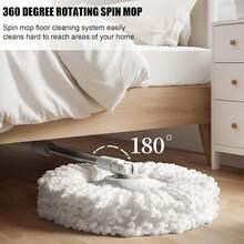Spin Mop And Bucket With Wringer Set Home, 360 Spinning Mop Bucket Floor Cleaning With 1 Microfiber Mop Refills, 50 Extended Handle Floor Cleaning Home, Green - Màu xanh lá - Xem 5