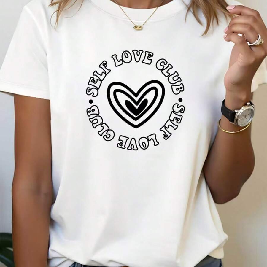 Printed T-Shirt For Men And Women - White - View 1