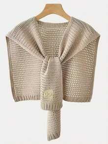 1pc Solid Color Detachable Collar, Minimalist Shirt Collar - Mocha Brown - View 12