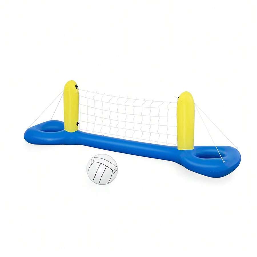 Inflatable Volleyball Goal + Ball For Pool - 藍色 - 查看 1