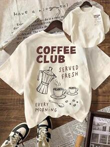Camiseta "Café Helado y Sol", Camiseta "Café Helado", Regalos para Amantes del Café, Camiseta de Verano, Camiseta "Vibes de Verano", Camiseta de Café - Estilo Urbano Vintage Unisex, Camiseta de Algodón Suelta de Manga Corta con Cuello Redondo, blusas para mujer. blusas.blusas casuales para dama.Impresión de osos cariñosos.Camiseta estampada Impresión de osos cariñosos. - Albaricoque 9 - Ver 7
