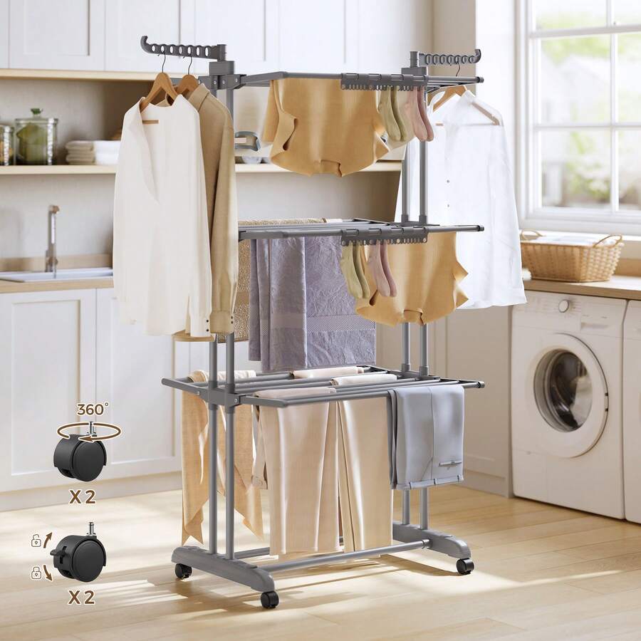 SONGMICS Drying Rack - สีเทาอ่อน - ดู 1