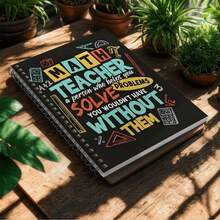 A5 Aesthetic Spiral Notebook For Teachers | Math Teacher Appreciation Gift, Ideal For Office & School Supplies, Colorful Math Tool Design, Lined Paper - Colored Mathematics - View 1