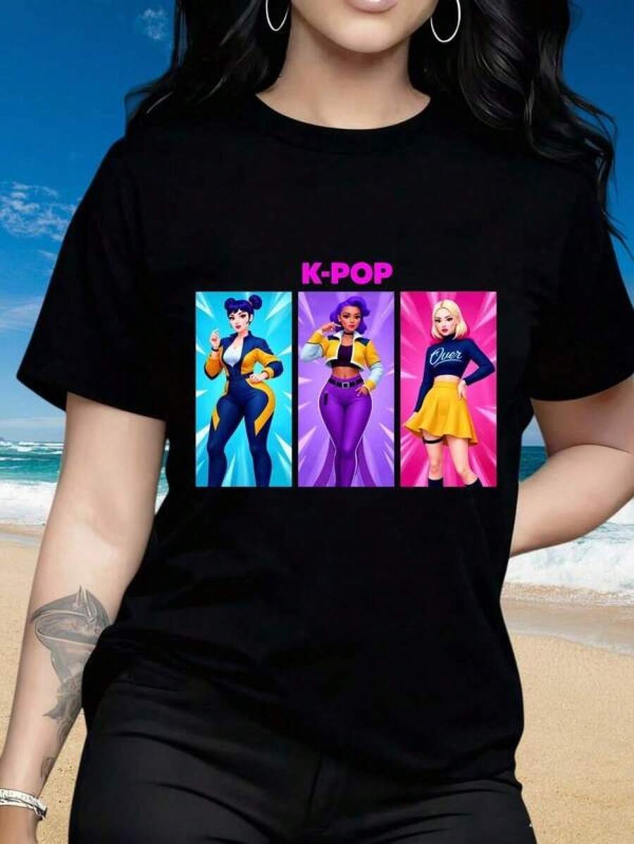 Women T-Shirts - Black - View 1