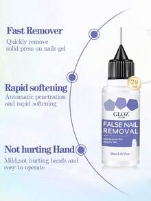 GLOZ 20ml 凝膠指甲油卸除液，超強效卸除亮片與深色指甲油，不含防腐劑，適用於卸除膠水、凝膠、壓克力與浸粉 - 1PC - 查看 3