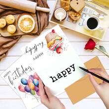 Bộ 12 thiệp chúc mừng sinh nhật rực rỡ kèm phong bì - Thiết kế bóng bay vui nhộn - Hoàn hảo cho sinh nhật, lời cảm ơn và các dịp đặc biệt, thiệp chúc mừng, trang trí sinh nhật. - A - Xem 5