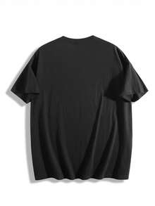Simple And Versatile Design, Women's 100% Cotton Short Sleeve T-Shirt, Printed, Summer Style, Women's Clothing, Korean Version, Loose Fit, Pure Desire Style, Short Sleeve Top. - 黑色 - 查看 2
