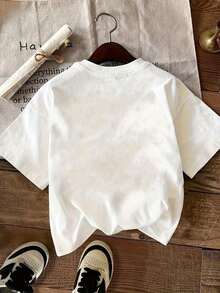 Women's Casual Short-Sleeved T-Shirt, Ideal For Summer Vacation -- That's It, High Heels! -- Fashionable Printed T-Shirt For Women, Spring/Summer, White, Soft And Comfortable, Your Best Choice. - 白色 - 查看 2