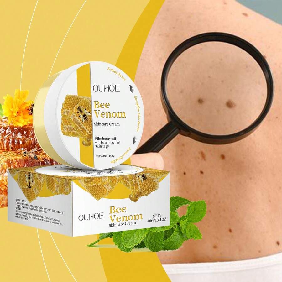 OUHOE crema para el cuidado de la piel con veneno de abeja, piel suavizante e hidratante, desvanecimiento de imperfecciones, crema de cuidado calmante - 1 - Ver 1