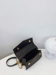 Fashionable Woven Handbag (Random Stitching Color) - Black - View 6