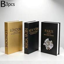 3pcs Fashionable Faux Decorative Books, Modern Luxury Stackable Fake Book Ornaments, Living Room Coffee Table Hotel Model Room Soft Decor Gift Props - Decor Book - View 9
