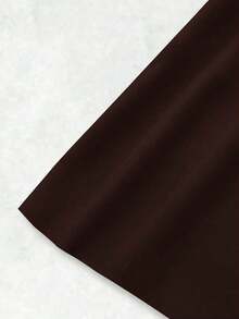 Mono informal sin mangas de unicolor para mujer - Marrón Mocha - Ver 3