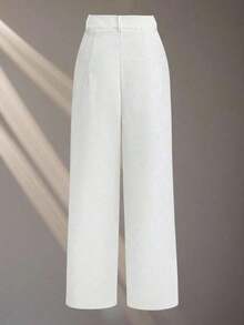Pantalones blancos casuales/de trabajo para mujer - Blanco - Ver 2
