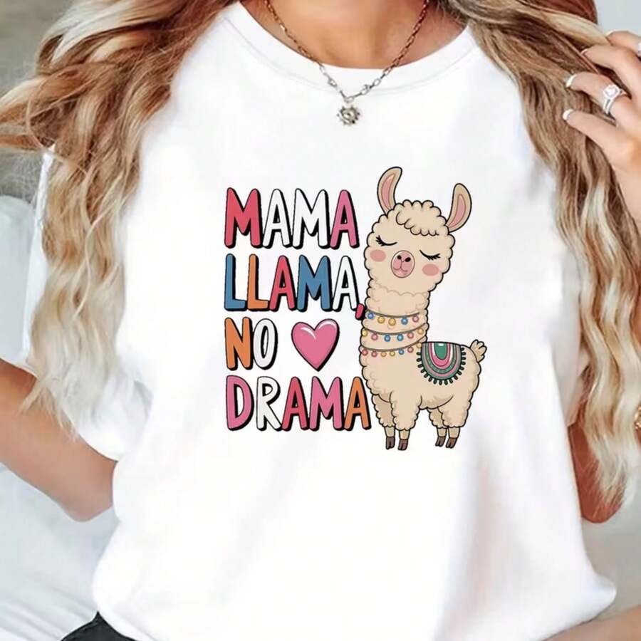 Printed T-Shirt For Men And Women - 白色 - 查看 1