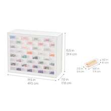 IRIS USA Organizador de Tornillos Gabinete de Almacenamiento de Cajones de Plástico para Manualidades Piezas Pequeñas Tuercas y Herramientas Pasatiempos de Arte de Scrapbook - Blanco - Blanco - Ver 4