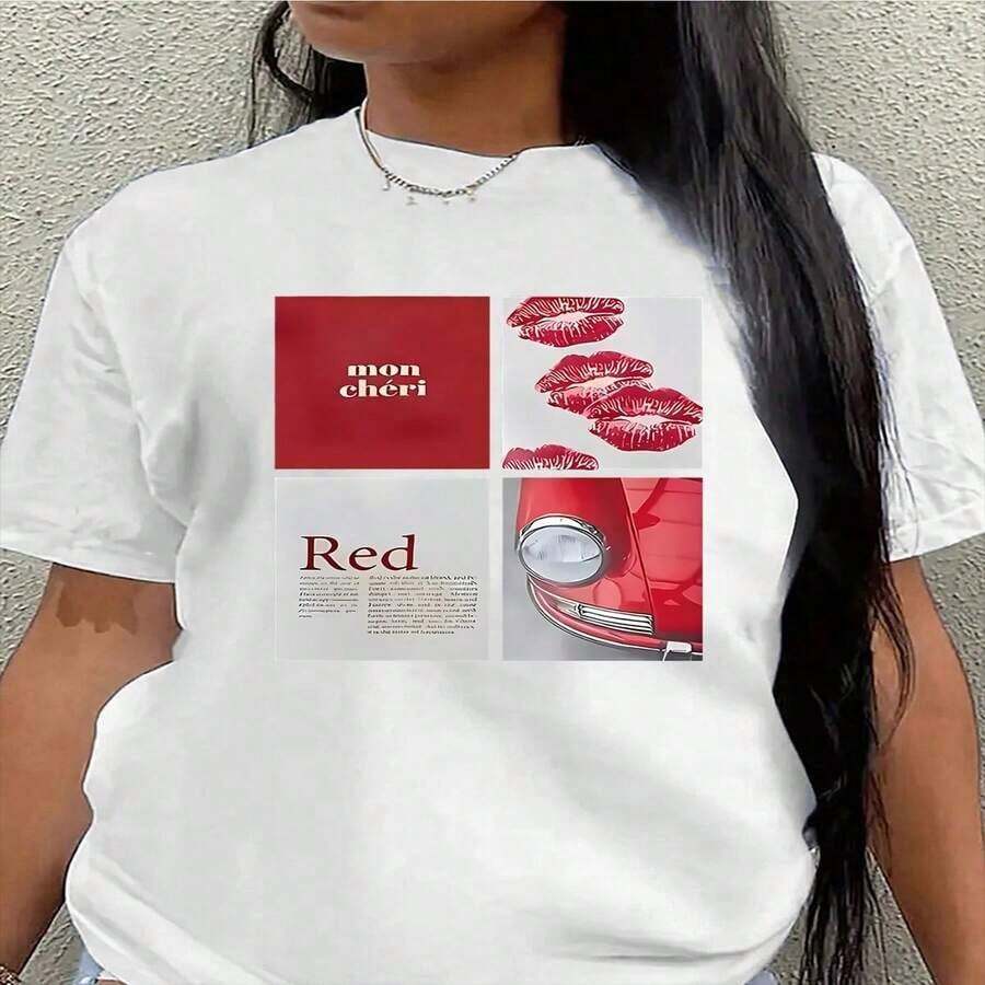Camiseta negra de manga corta, ligera y duradera, con texto verde, perfecta para salidas informales en casa o en establecimientos de restauración, diseñada para la comodidad diaria. - Negro - Ver 1