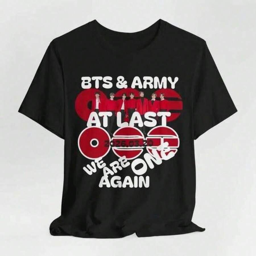 2026 World Tour Graphic T-Shirt, Band T-Shirt, Unisex Gift For Fans, Women's Blouses, Blouses, Casual Women's Blouses, Women's Tops, Tops, Unisex. - 黑色 - 查看 1