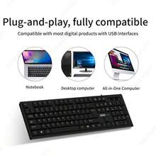 Lenovo 联想 K280 全尺寸有线键盘 | 104 键 USB 电脑键盘，带数字小键盘 | 符合人体工学设计，适用于办公、家用、笔记本电脑等。 - 查看 4