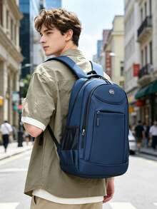 Mochila de gran capacidad con múltiples compartimentos, bolsa de portátil de nailon, mochila versátil para estudiantes y viajeros, mochila de ocio y viajes al aire libre, Y2k - Multicolor - Ver 4