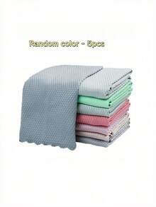 1/5/20pcs Magic Cleaning Cloth, Fish Scale Glass Cleaning Cloth, Non Trace Glass Cleaning Cloth, Highly Absorbent Cleaning Cloth, Reusable Glass Polishing Cloth, Bathroom Mirror Cleaning Cloth, Kitchen Window Cleaning Cloth, Home Cleaning Decoration - Multicolor - View 13