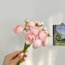 1束人造牡丹花，家居装饰摆件，婚礼装饰花束，1束包含6枝 - 彩色 - 查看 10
