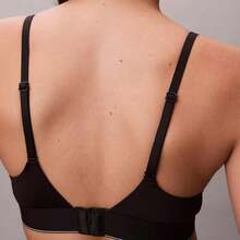 Calvin Klein Graphic Monogram Microfiber Stretch High Waist Bikini QF8705 - 黑色 - 查看 4