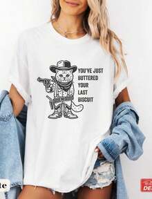 1 Adorable Dog T-Shirt, "Easily Distracted By Sausages" T-Shirt, Funny T-Shirt For Dachshund Lovers, Dachshund Mom T-Shirt, Gift For Adorable Dog Owner, Sausage Graphic T-Shirt, 180g 100% Cotton, Designs Are Printed. Unisex. - 白色 7 - 查看 12